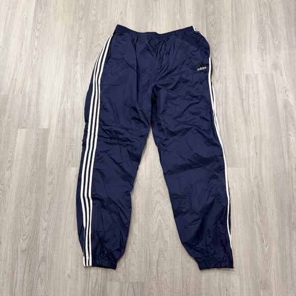 Adidas Other - Vintage Adidas Windbreaker Track Pants Men's 2XL XXL Blue Striped Cuffed 90s